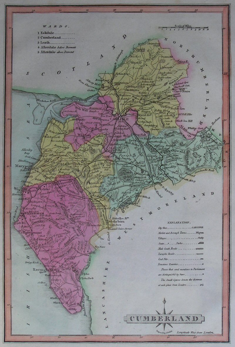 Map of Cumberland - Wallis